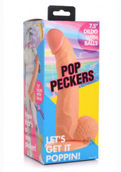 Pop Peckers Dildo W/balls 7.5 Light by XR LLC