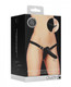 Shots Ouch Double Vibrating Silicone Strap On - Black Adult Toys