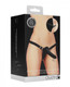Shots Ouch Double Vibrating Silicone Strap On - Black by Shots America LLC