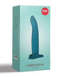 The Fun Factory Limba Flex Dildo - Medium Deep Sea Blue Sex Toy For Sale