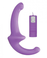 Ouch Vibrating Silicone Strapless Strap On Purple Sex Toy