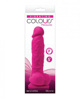 The Colours Pleasures 5 inches Vibrating Dildo - Pink Sex Toy For Sale