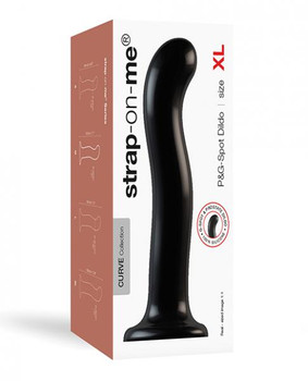 The Strap On Me Silicone P&g Spot Dildo - Xlarge Black Sex Toy For Sale
