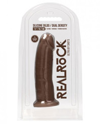 Shots Realrock 7.5 inches Silicone Dual Density Dildo - Brown