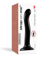 The Strap On Me Silicone P&g Spot Dildo - Medium Black Sex Toy For Sale