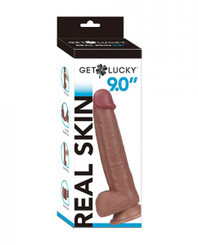 Get Lucky 9.0 inches Real Skin Series - Light Brown by Thank me now inc.
