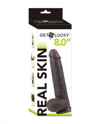 Get Lucky 8.0 inches Real Skin Series - Dark Brown