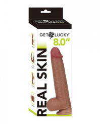Get Lucky 8.0 inches Real Skin Series - Light Brown Adult Toy