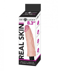 Voodoo Get Lucky 8.3 inches Real Skin Series Vibrating - Flesh