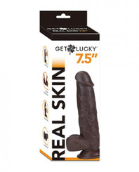 Get Lucky 7.5 inches Real Skin Series - Dark Brown by Thank me now inc.
