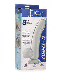 The Curve Novelties Jock C-thru 8 inches Smooth Dong W/balls - Clear Sex Toy For Sale