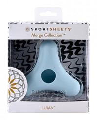 The Sportsheets Luma Dildo & Harness Silicone Cushion - Blue Sex Toy For Sale