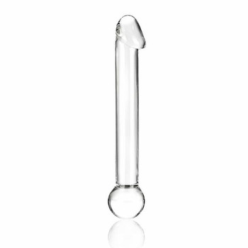 Glas 7 inches Realistic Head Glass Dildo Clear Adult Sex Toys