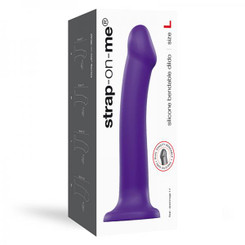 Strap-on-me Semi-realistic Dual Density Bendable Dildo Purple Size L by Lovely Planet USA