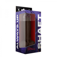 Shaft Model A Liquid Silicone Dong With Balls 9.5 In. Mahogany