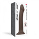 Strap-on-me Semi-realistic Dual Density Bendable Dildo Chocolate Size L Adult Toys