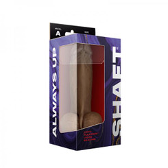 Shaft Model A Liquid Silicone Dong With Balls 8.5 In. Oak Sex Toy