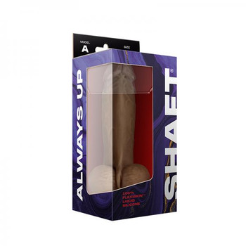 Shaft Model A Liquid Silicone Dong With Balls 8.5 In. Oak Sex Toy