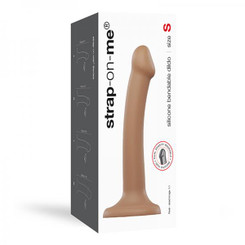 Strap-on-me Semi-realistic Dual Density Bendable Dildo Caramel Size S Adult Sex Toys