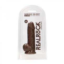 Realrock Ultra - 8.5 / 21.6 Cm - Silicone Dildo With Balls - Brown