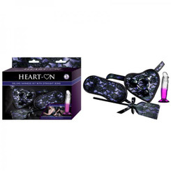 Heart-on Deluxe Harness Kit With Straight Dong Purple Adult Sex Toys