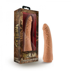 The Realm - Realistic 7.5in Lock On Dildo - Mocha Adult Sex Toy