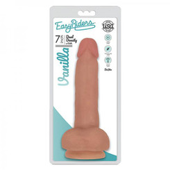 Easy Rider Bioskin Dual Density Dong 7in With Balls Vanilla Adult Sex Toy