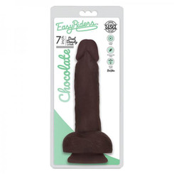 Easy Rider Bioskin Dual Density Dong 7in With Balls Chocolate Adult Sex Toys
