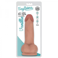 Easy Rider Bioskin Dual Density Dong 6in With Balls Vanilla by Curve Novelties