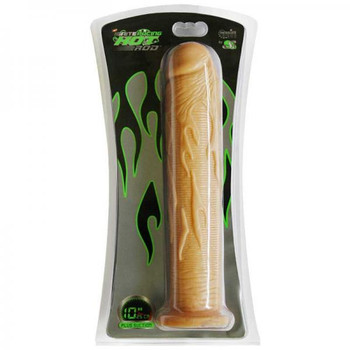 Hot Rod 10 inches Dildo Suction Cup Beige Sex Toy