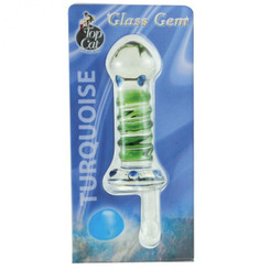 Glass Gem Dildo (turquoise) Best Sex Toy