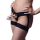 Kinetic Thumping Remote Control Dildo With Garter Belt Harness - Small by XR Brands