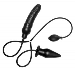 Deuce Double Penetration Inflatable Dildo And Anal Plug by XR Brands