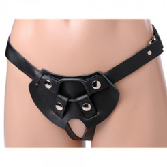 The Strict Leather Two-strap Dildo Harness Sex Toy For Sale