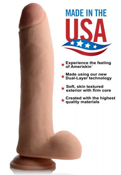 USA Cocks 11 Inches Ultra Real Dual Layer Suction Cup Dildo Best Adult Toys