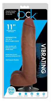 Jock Medium Vibrating Dildo With Balls - 11 Inch Adult Toy