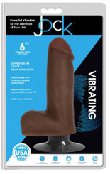 Jock Dark Vibrating Dildo With Balls - 6 Inch Adult Sex Toy