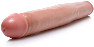 Realistic 17.5 Inches Double Dong Beige