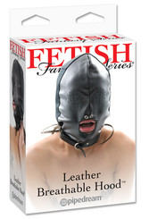 Fetish Fantasy Series Leather Breathable Hood