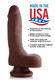 7 Inches Ultra Real Dual Layer Suction Cup Dildo Brown Adult Toy