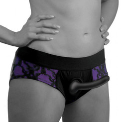 Lace Envy Pegging Set With Lace Crotchless Panty Harness And Dildo by XR Brands