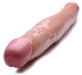 Realistic 16 Inches Double Dong Beige