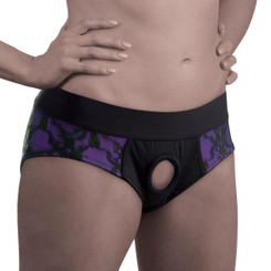 Lace Envy Crotchless Panty Harness - Lxl Adult Toys