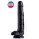 8 Inches Slim Dildo With Balls Black by Easy Entry
