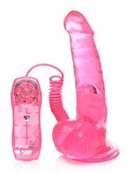 The 7.5 Inch Suction Cup Vibrating Dildo - Pink Sex Toy For Sale