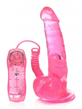 7.5 Inch Suction Cup Vibrating Dildo - Pink by XR Brands