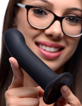 Black Silicone Strap On Dildo Large Bulk Adult Sex Toy