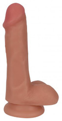 6 Inch Slim Dildo With Balls - Light by Curve Toys