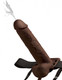 Fetish Fantasy 9 inches Hollow Fluid-compatible Strap On with Balls Brown by Pipedream Products - view 4