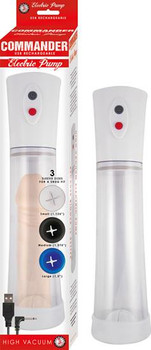 Commander Electric Pump Clear Male Sex Toys